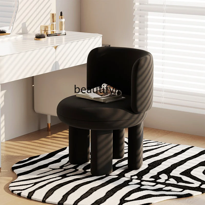 Cream Style Bedroom Cosmetic Chair Modern Minimalist Dressing Stool Advanced Chair Designer Model Armchair