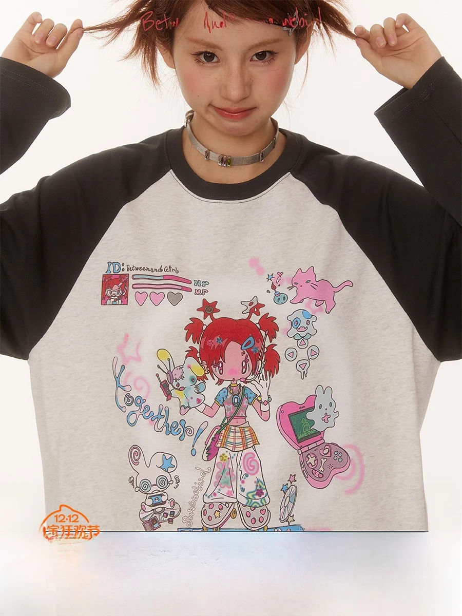 

Свободная длинная футболка с круглым вырезом Ne из чистого хлопка, женская осенний сезон, модный крутой универсальный топ