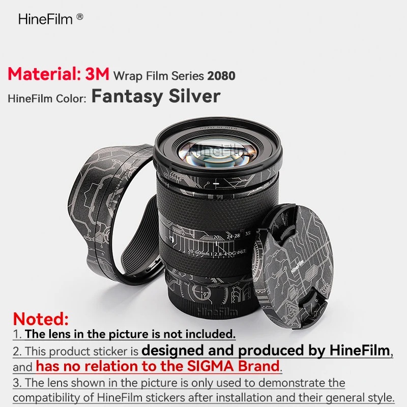 Hinefilm Skin for Sigma 20-60 F2.8-4 DG FE / L Mount Lens Sticker 20 60 Lens Skin 20-60mm Protector 2060 AntI-Scratch Wrap Skin