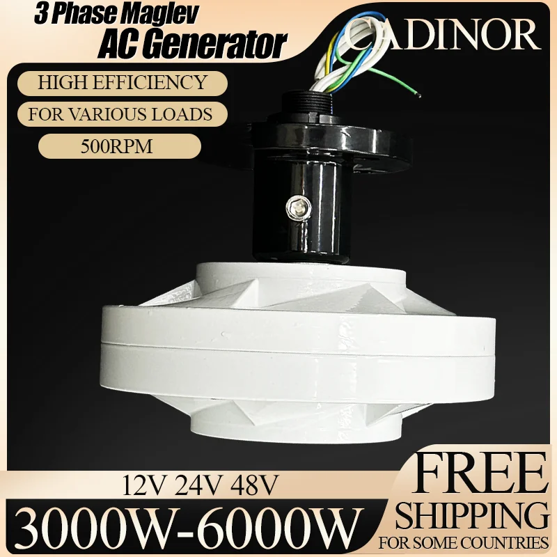 

Magnetic Levitation Generator 3000W 12V 24V 48V Hydraulic Maglev Coreless Generator Low Resistance Quick Start Running For You