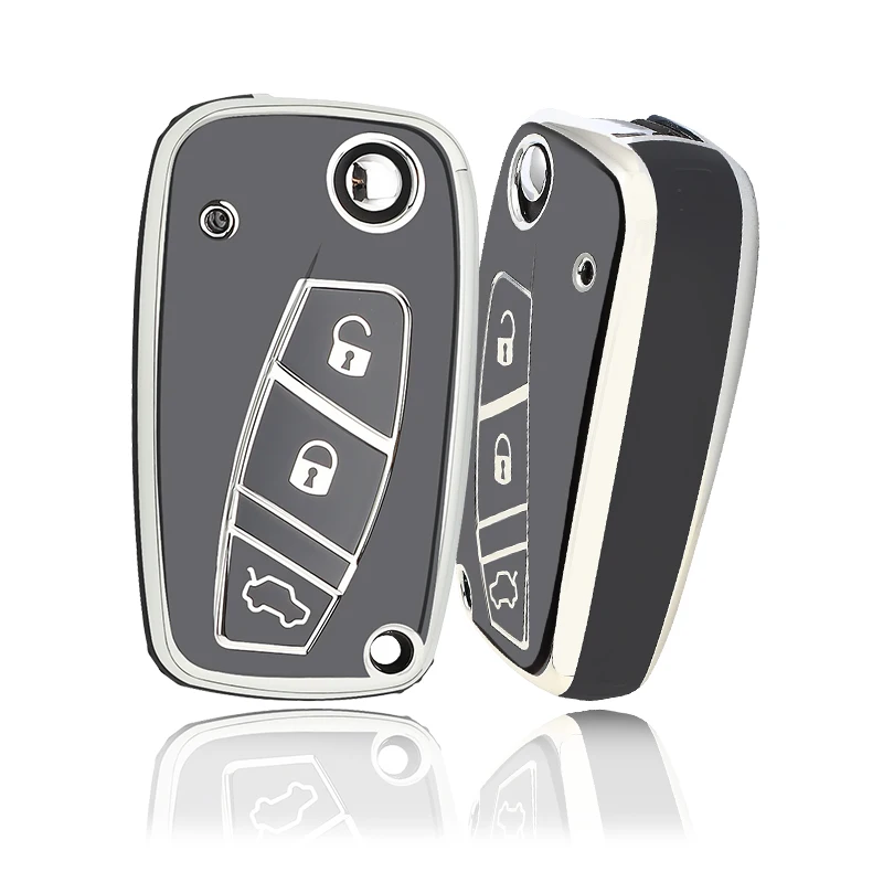 Nueva funda de TPU para llave remota de coche para Fiat Panda Stilo Punto Doblo Grande Bravo 500 Ducato Minibus accesorios de carcasa de llave plegable