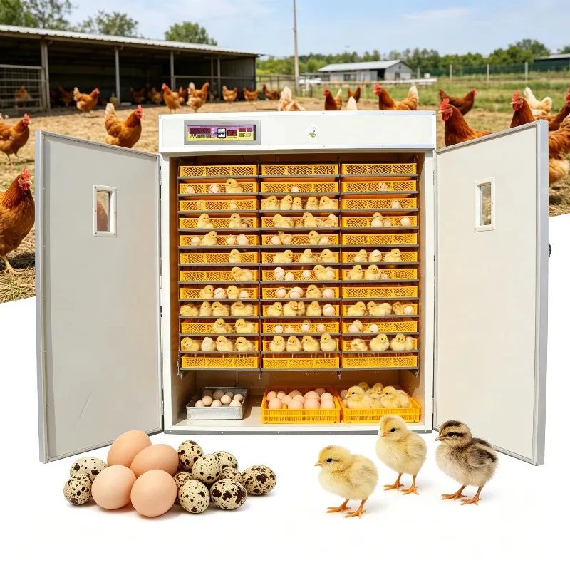 Automatic Eg-g Incu-bator 6336 E-ggs Large Capacity 220V Multi-bird Use for Chicken Duck Quail Turkey Hatchery Farm HJ-I6336