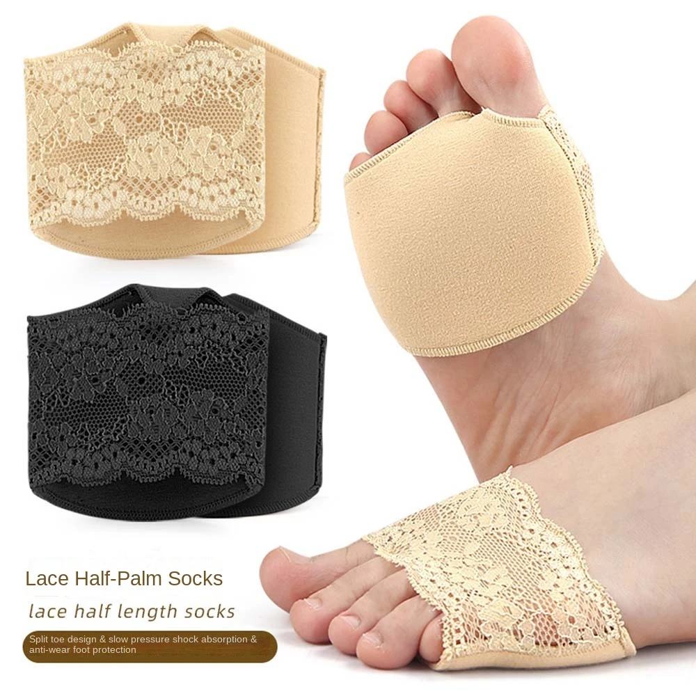 Foot Care Toe Separator Socks Women Socks Metatarsal Pads Mesh Forefoot Pads Valgus Corrector Comfort Padding