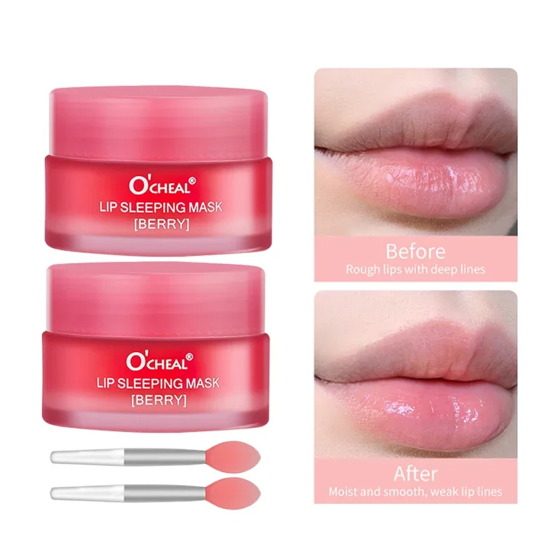 1/2/3 Pcs Night Sleeping Maintenance Moisturizing Lip Gloss Bleach Cream Anti Aging Repair Lips Mask Ocheal Lip Balm Wholesale