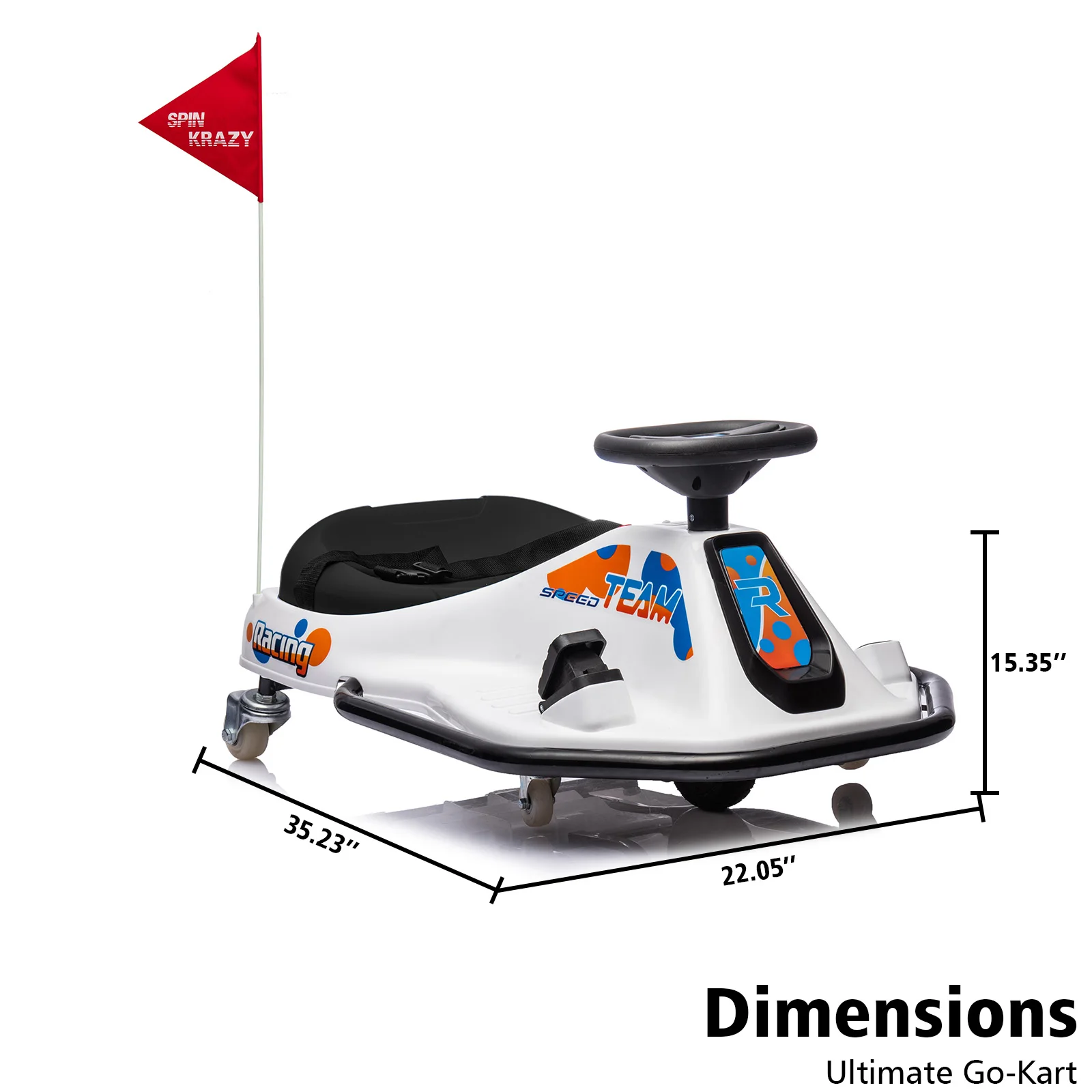 24V Ride On Drifting Go Kart,Kids Ride On Drift Car w/360° Spin,Wireless Connection,USB,Music, High/Low Speed,Racing Car