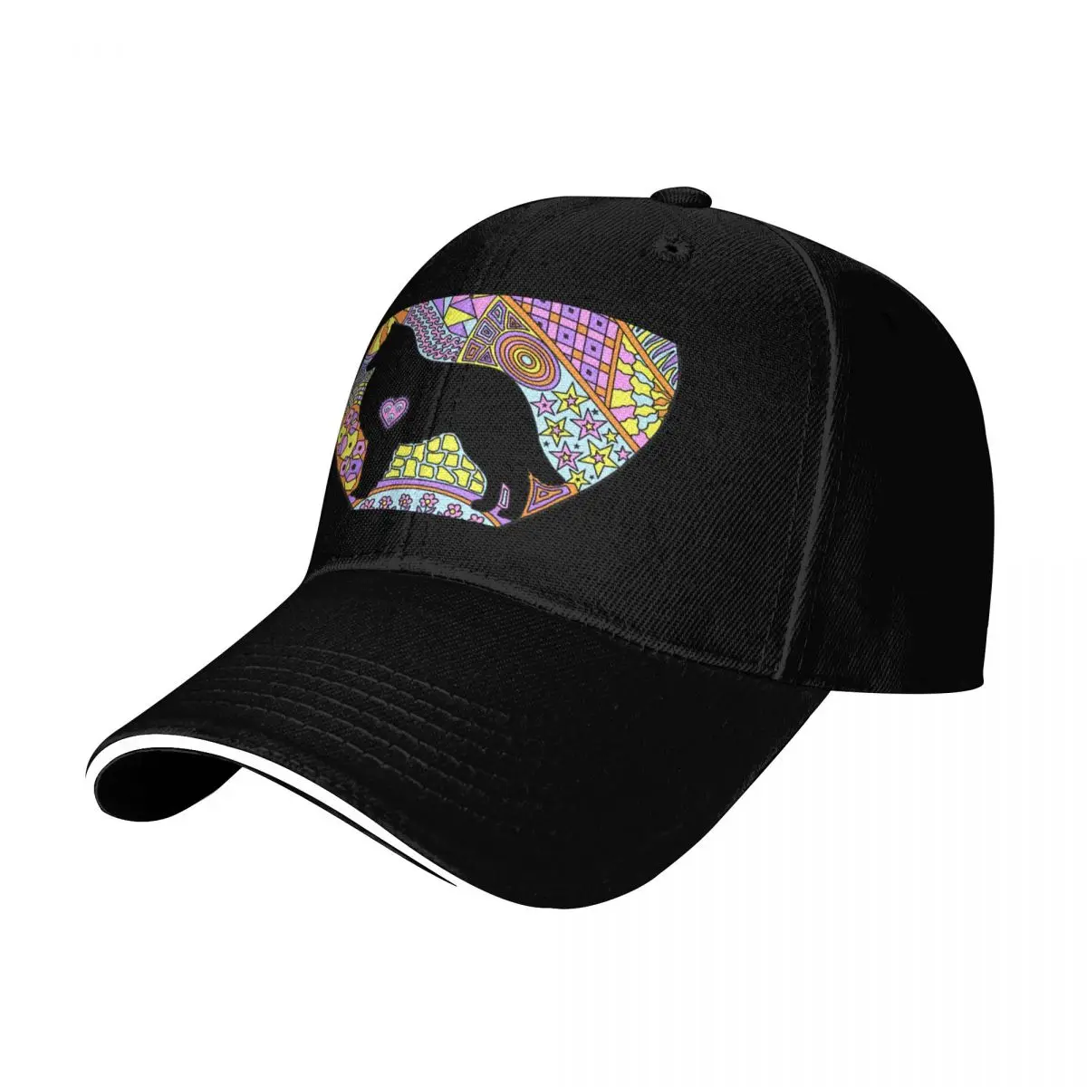 Zentangle Belgian in pastels Baseball Cap Casual Daily Wear Quick Dry Performance Cotton Twill Breathable