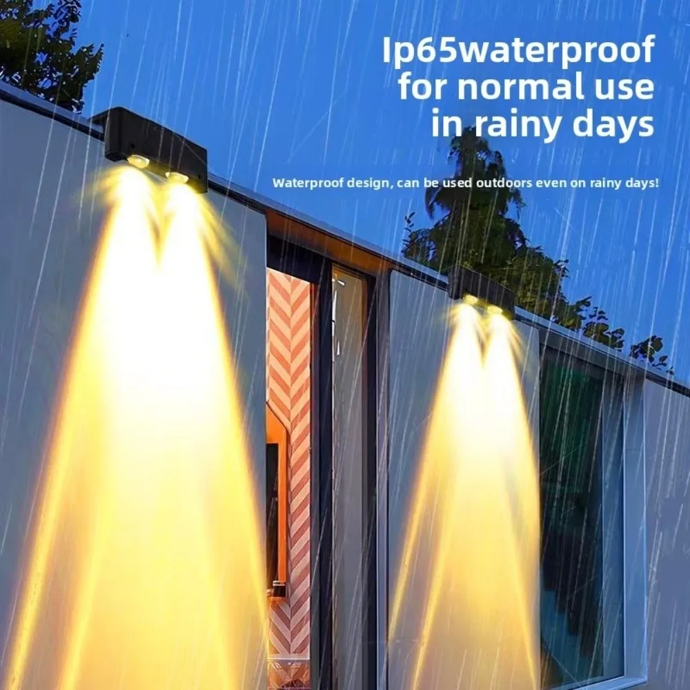 

Waterproof Solar Wall Light Solar Powered Dimmable Porch Illumination Light Plastic Colorful Light Garden Light Balcony