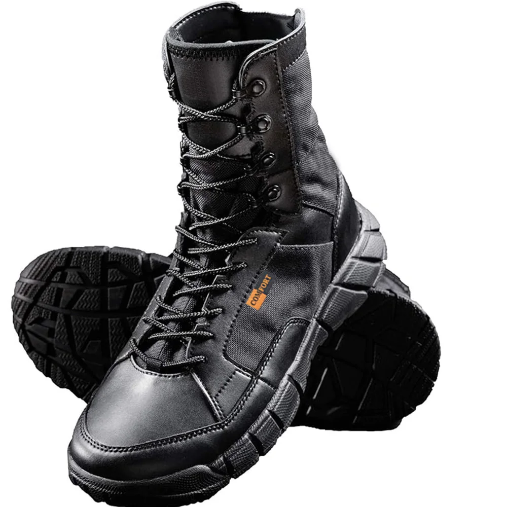 Lightweight Men\'s Tactical Shoes Combat Boots Training Lace Up Waterproof Outdoor Botas Hiking Breathable Shoe