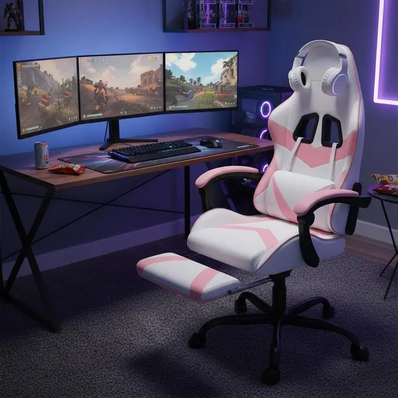 Silla gaming con función reclinable giro