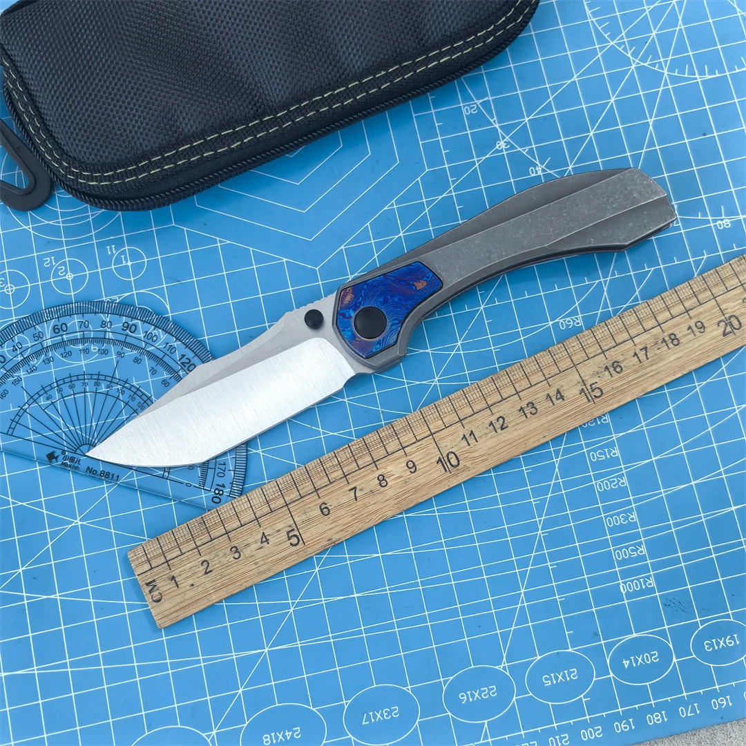 V3 Folding Knife M390 Blade Titanium Alloy Handle Bearing Camping Fishing Defense Tool EDC Outdoor Rescue Hunting Knife