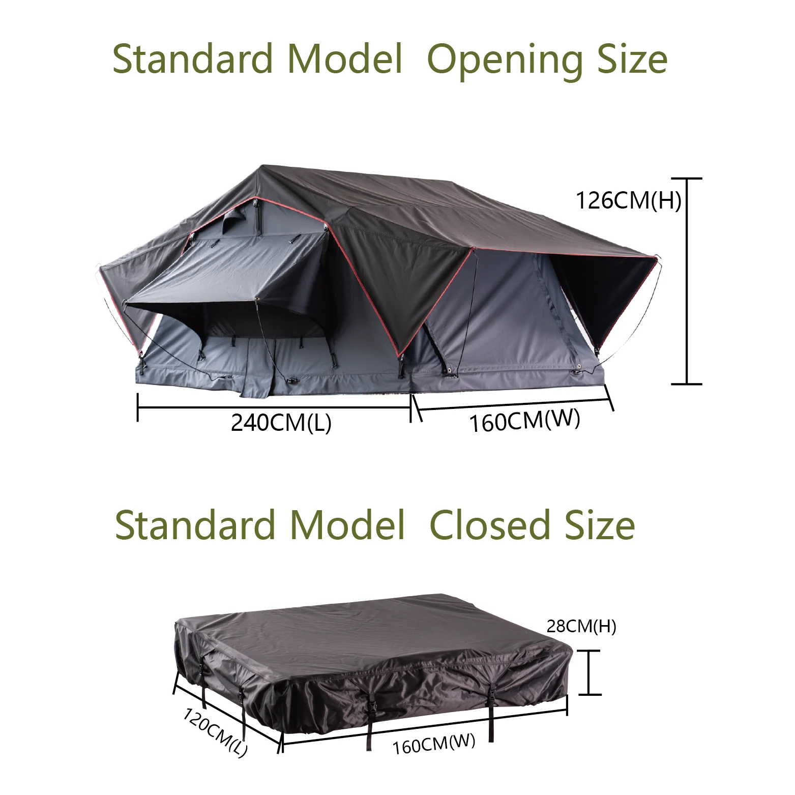 High Quality Waterproof Soft Shell Folding Car Roof Top Tent For Outdoor Camping