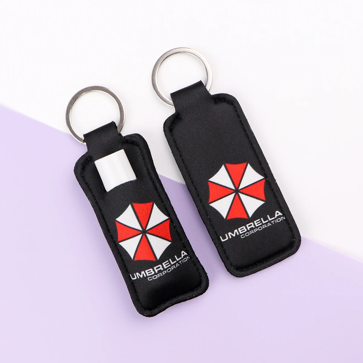 American Horror Science Fiction Film Lip Balm Holder Keychain Clip On Lipstick Sleeve Holder Bag Charms Travel Accessories