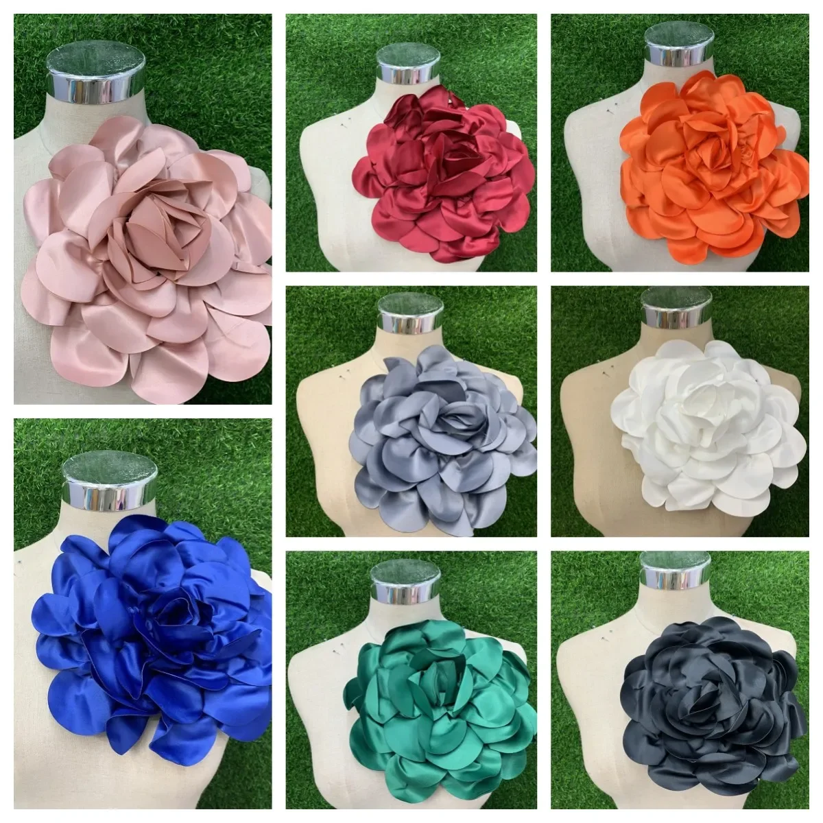 

24cm Oversized Flower Brooch for Women Jewelry Accessories Wedding Party Clothes Extra Large Rose Corsage Bridal Flowers Pins