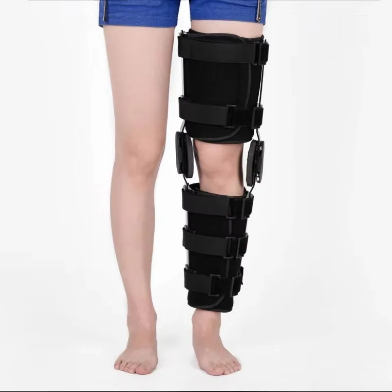 Leg Stabilizer Adjustable Knee Immobilizer Brace Hinged ROM Knee Brace Medical Orthopedic Post Op Hinged Knee Brace