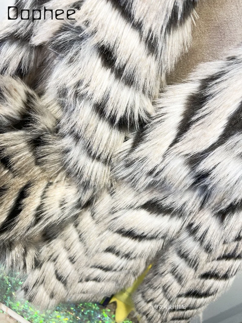 Winter New European Style Mink Fur Coat for Women Fashionable Imitation Mink Fur Warm Loose Jacket Loose Casual Faux Fur Coat