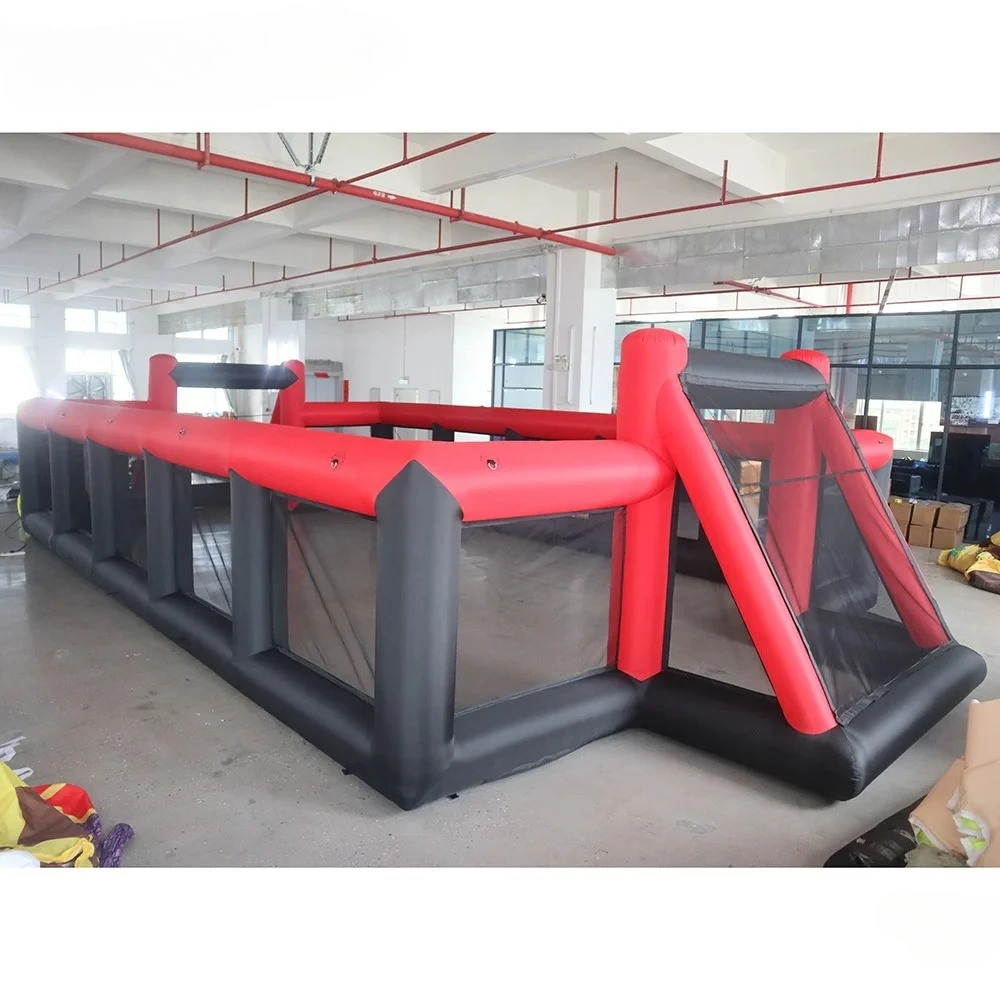 fast air ship to door, 12x6m Custom Inflatable Soccer Field, outdoor portable Inflatable Football Pitch/ Football Court Arena