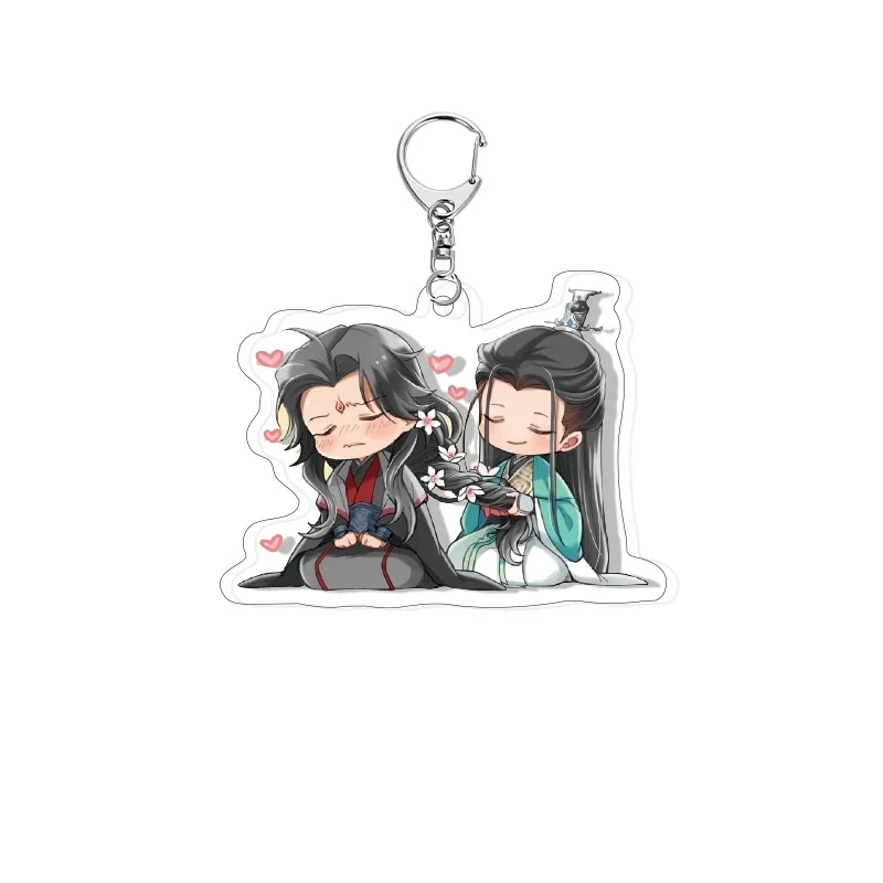 Hot Anime Scum Villain Self Saving System Shen Qingqiu Luo Binghe Acrylic Keychain Figure Model Keyring Desk Decor Accessories
