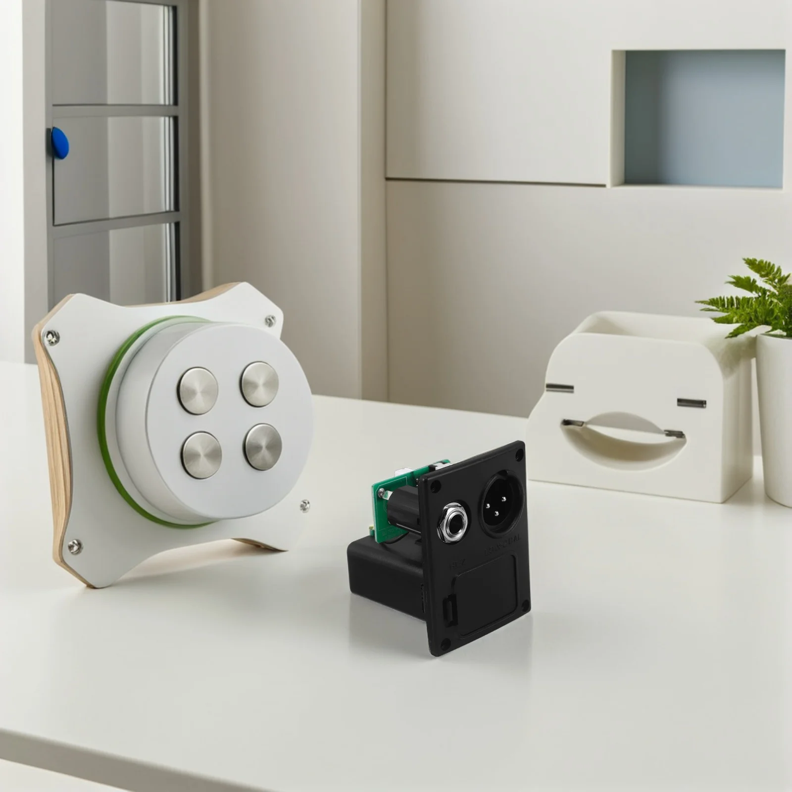 

2 Pcs Pickup Case Acoustic Guitar Parts Truck Black Plastic Bass Accessories