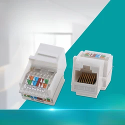 10pcs RJ45 Cat5e Cat6 UTP Keystone Female Jack Connector Adapter For Wall Plate Wisted Pair RJ-45 Internet Network Lan Cable
