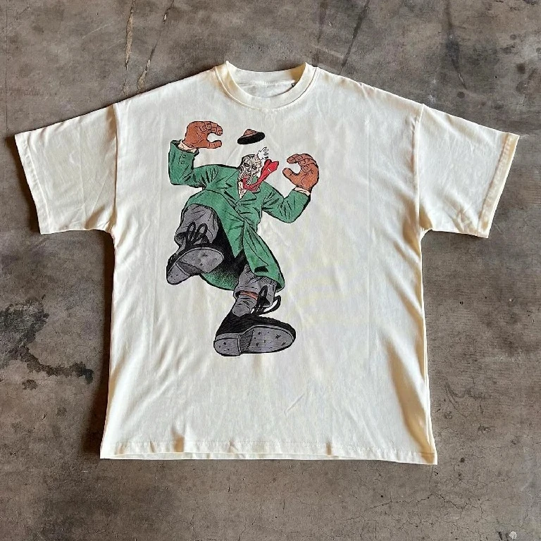 

T Shirt Y2K Tops Men Women American Harajuku Hip Hop Gothic Cartoon Graphic Print Oversized TShirt Cotton Short Sleeve Clothes