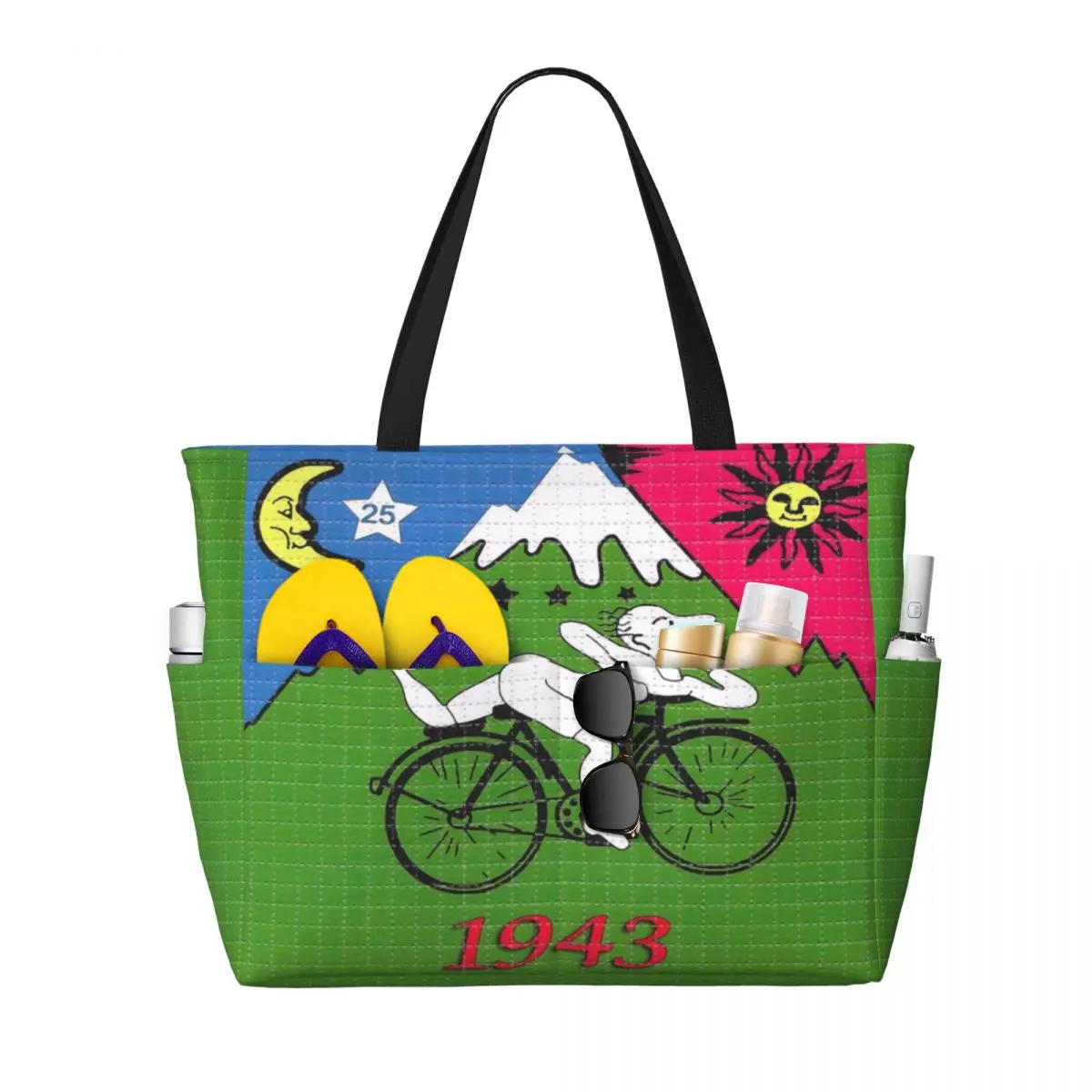 

На заказ Альберт Хоффман LSD велосипедная дневная пляжная сумка-тоут женская велосипедная кислотная промокашка вечерние большие отделения пляжные дорожные сумки для спортзала