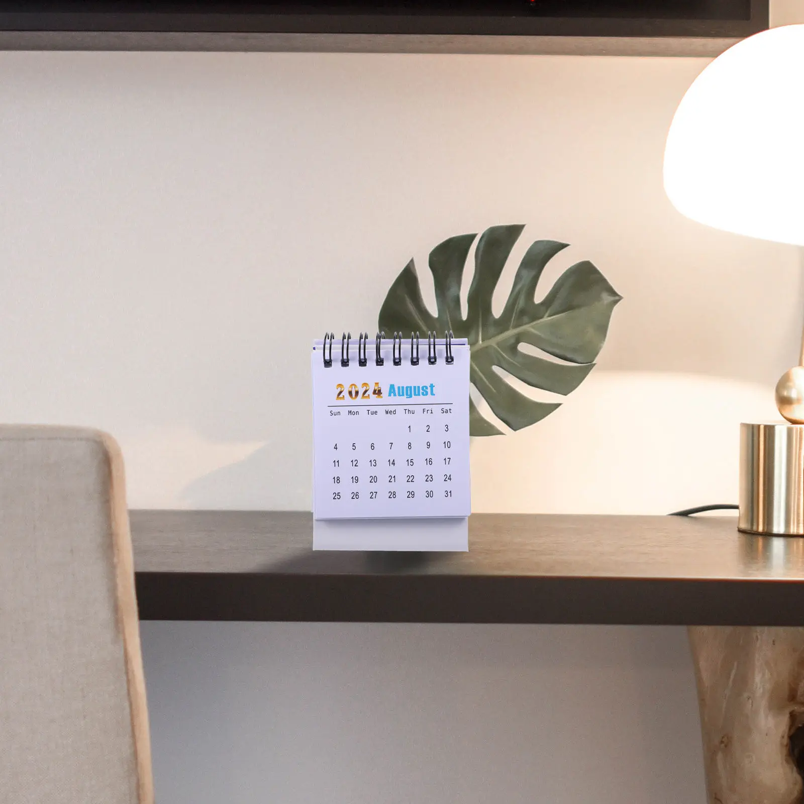 

Mini Desk Calendar 2024 Small Table Calendar Flip Design Thick Material Standing Holder Office Home Decoration