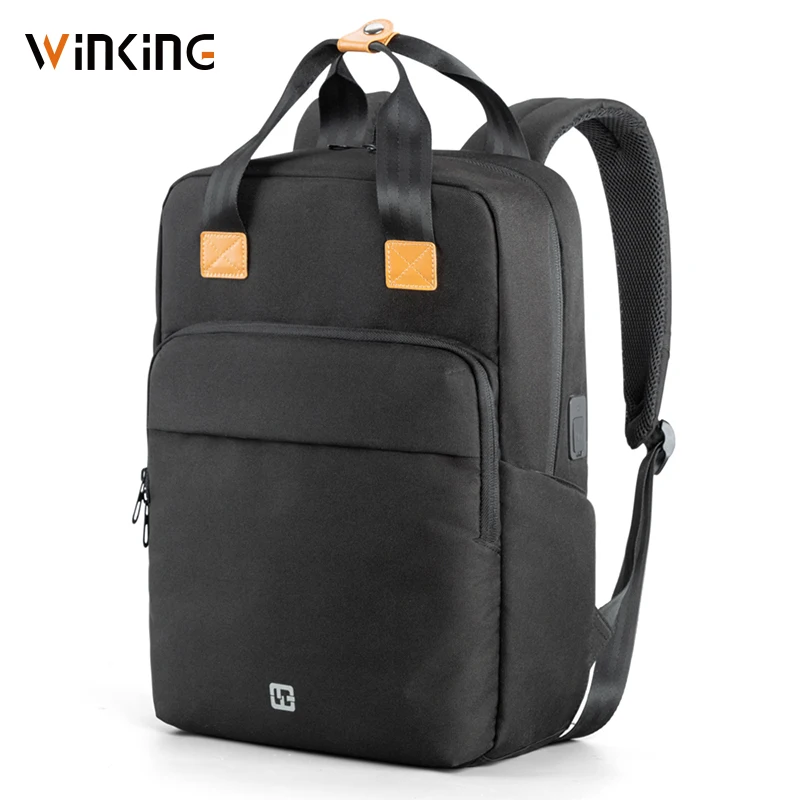 

Kingsons Fashion backpack 15.6 inch Men School Laptop Backpacks Water Repellent Travel 14L Multi USB Charger Male Mochila