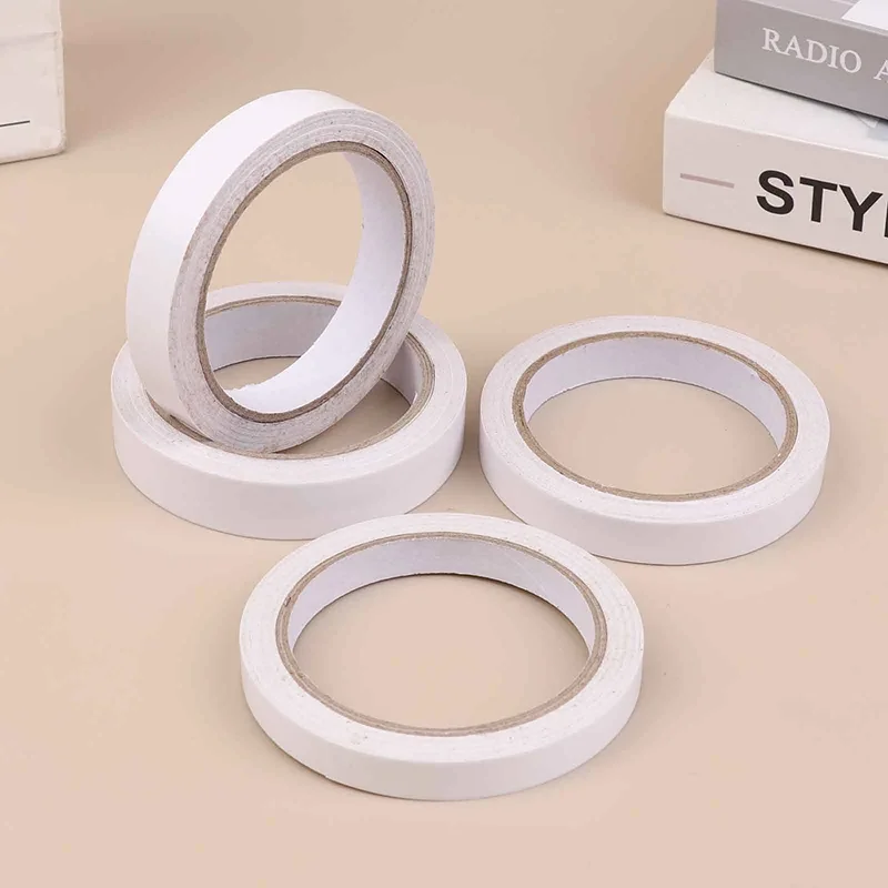 2Rolls 17M Double Sided Tape Strong Double Faced Powerful Hand Tearing Adhesive Tape For Mounting Fixing Pad Sticky Paper