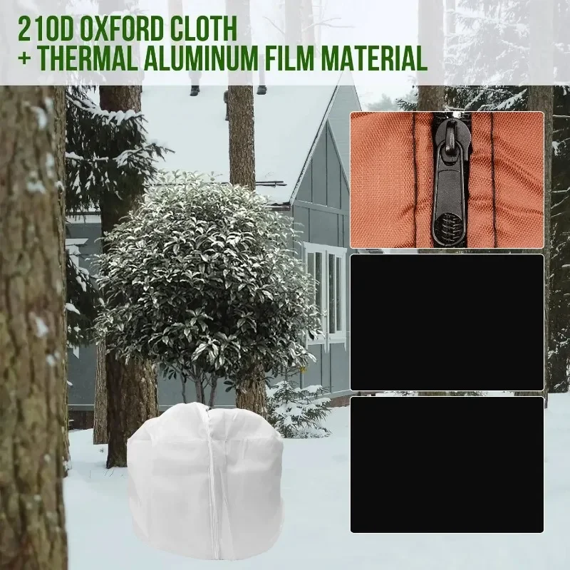 Reusable Plant Frost Cover Winter Protection Bags with Drawstring Cold Resistant Bug Proof Garden Shrub Oxford Cloth Warm Cover
