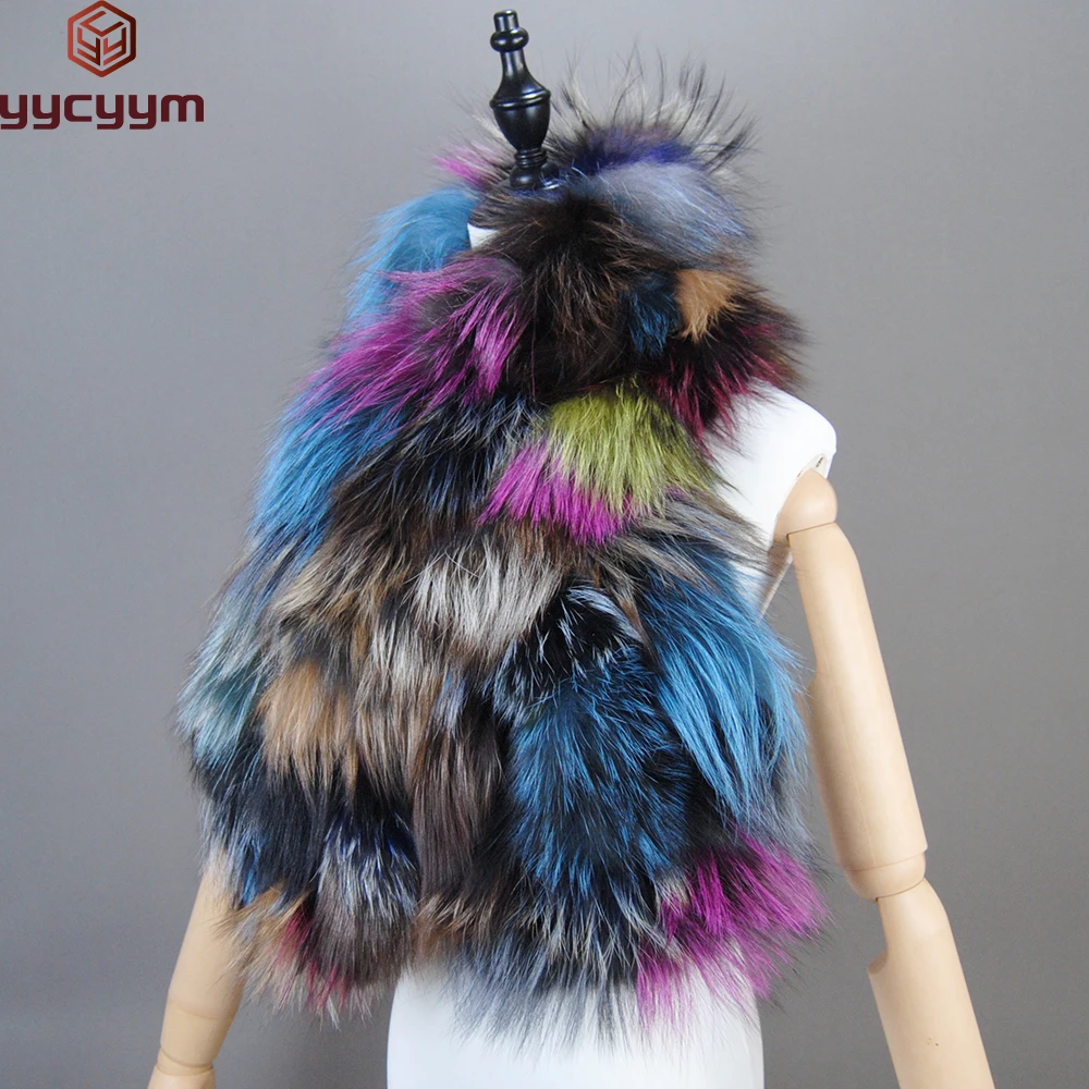 

Hot Sale Women Winter Warm Natural Fox Fur Scarf Ring Knit Real Fox Fur Lady Fashion Neckerchief Scarves Women Real Fur Bandana