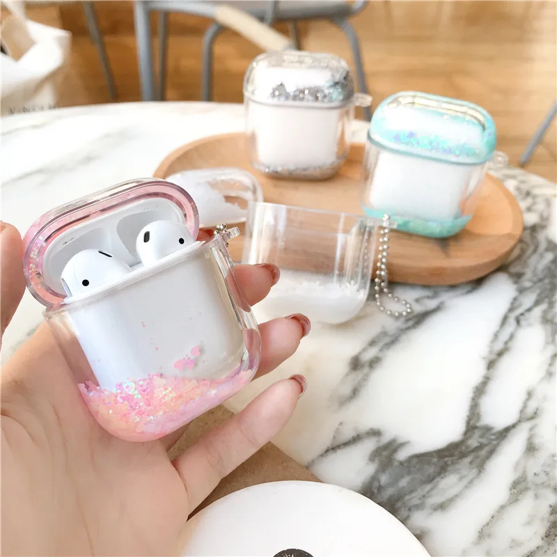 Quicksand Glitter Case for AirPods 4 Airpod 1 2 3 Pro Pro2 Bluetooth Earbuds Charging Box Protective Earphone Case Cover