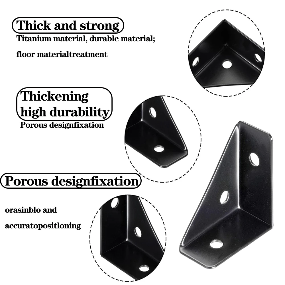 4pcs right triangle corner supports black and white gray decorative corner support Cold rolled steel supports connection support