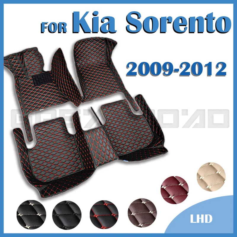 Car Floor Mats For Kia Sorento Seven Seats 2009 2010 2011 2012 Custom Foot Pads Automobile Carpet Cover Interior Accessories