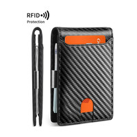 Money Clip Slim Wallets for Men RFID Blocking Card Holder Minimalist Small Leather Bifold Men's Front Pocket Wallet