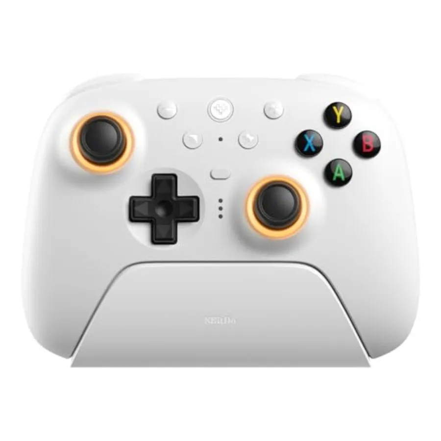 Gaming Controller with TMR Joysticks Switchable Hall Effect/Tactile Triggers 8Speed Wireless Tech Charging Dock RGB Fire Ring f