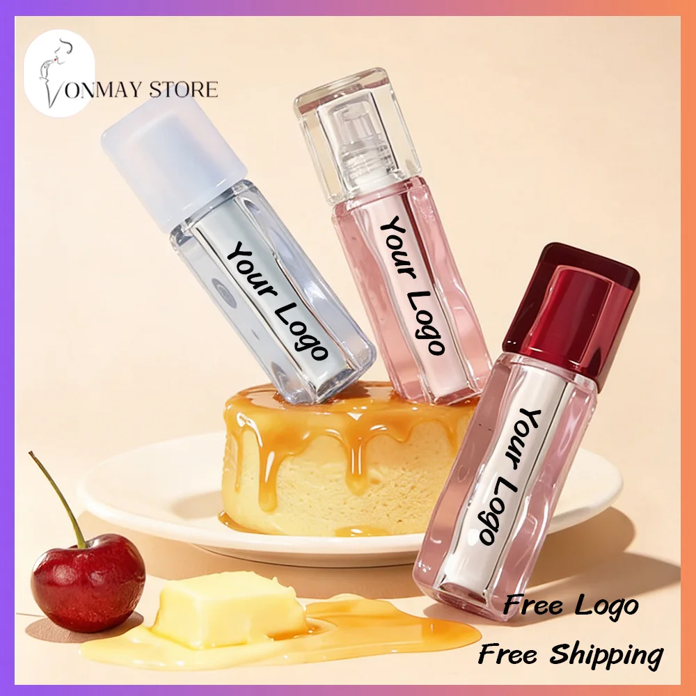 11-colors Private Label Lip Oil Custom Logo Crystal Peptide Volumizing Lipgloss Lips Plumping Serum Gloss Moist Makeup Vegan