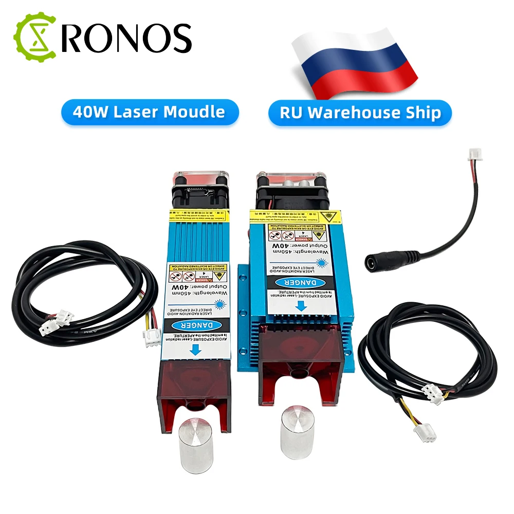 Cabezal láser de enfoque fijo, 40W, 450nm, azul, TTL, conjunto de módulos para máquina de grabado láser, herramienta de corte de marcado de madera