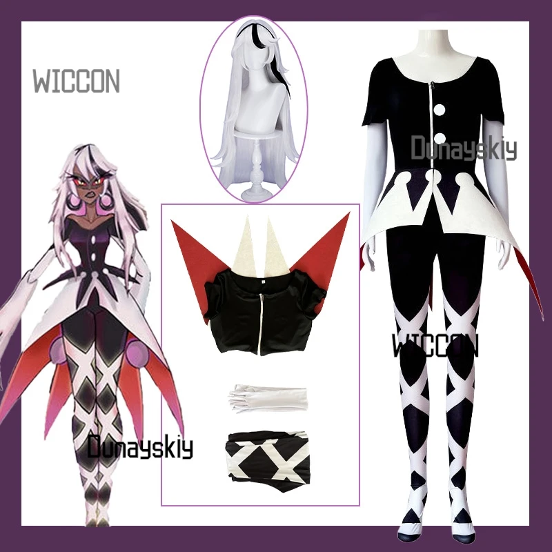 

Helluva Carmilla Cosplay WILLOW COS STORE Set Sexy Gothic Dress Gloves Wig Sock Prop Halloween/Anime Con/Graduation Party