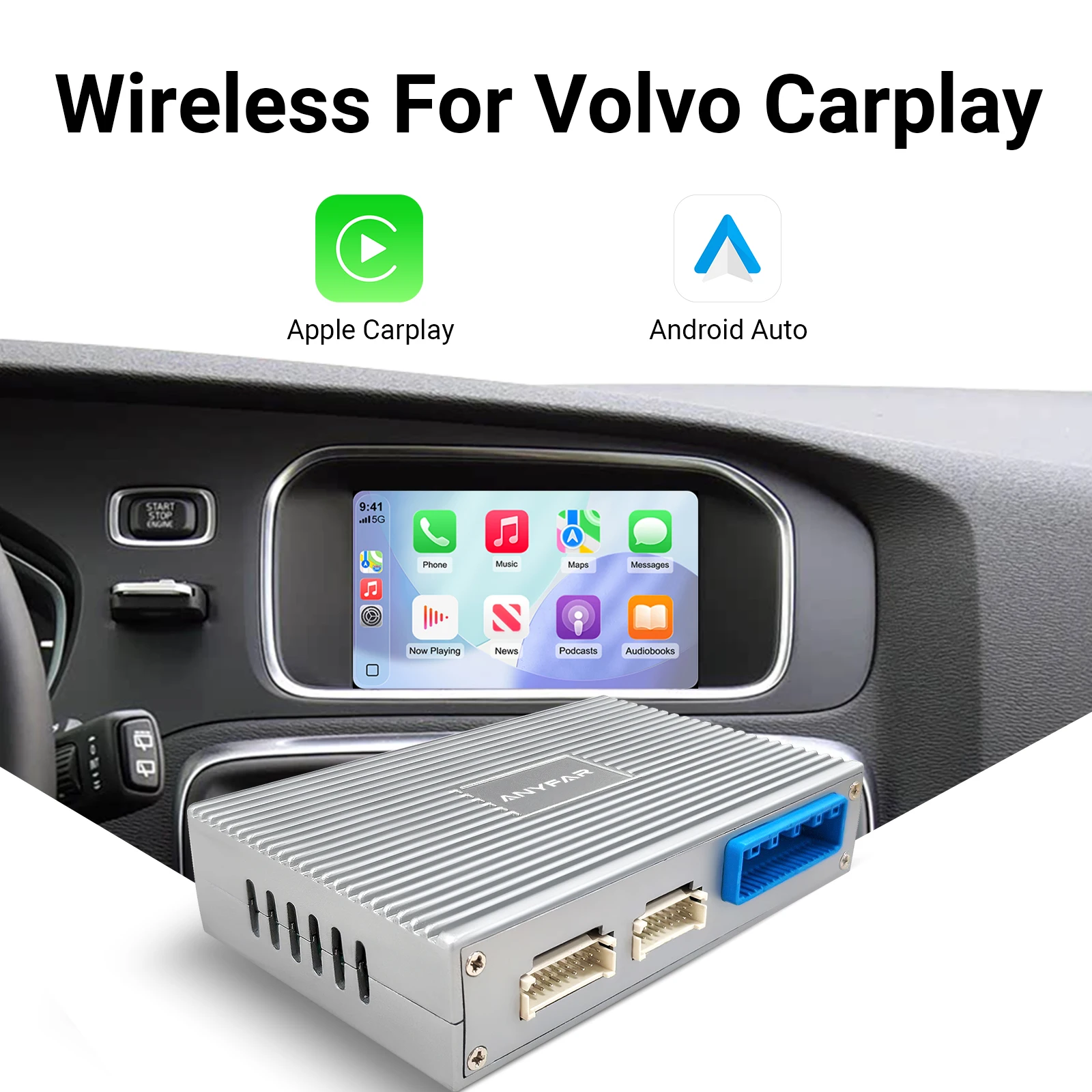 Full Screen Upgrade Decoder Box CarPlay Android Auto Retrofit Kit Interface for Volvo V40 V60 S S60 XC60 V70 XC70 S80 2010-2015 view 2
