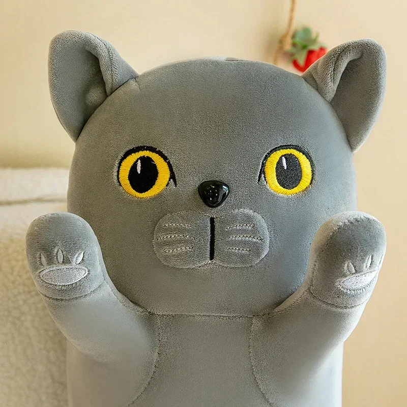 50 ~ 110 cm Squishy Kat Lange Pop Knuffel Gevuld Cartoon Dier Kitten Baby Slapen Knuffel Kussen Troostende verjaardagscadeau Voor Kid