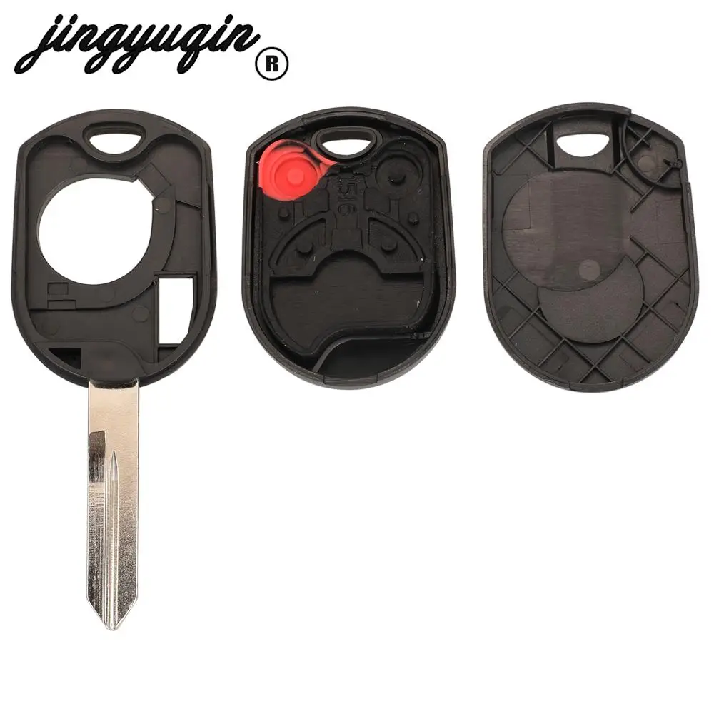 jingyuqin 3/4 Buttons For Ford Mercury Edge Escape Expedition Flex Fusion Mustang Taurus Lincoln Fob Remote Car Key Shell Case