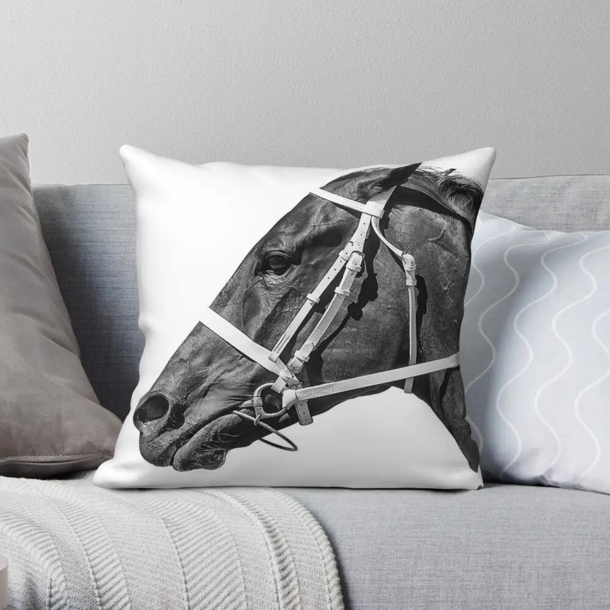 

Winx In Flight Racing Horse Square Pillowcase Polyester Linen Velvet Printed Zip Decor Sofa Seater Cushion Cover