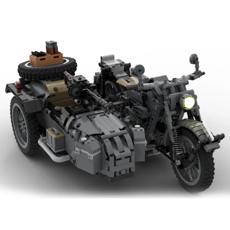 MOC-MOC Blocos de Construção para Crianças, Tijolos Modulares, Modelo de Carro, Segunda Guerra Mundial, Motocicletas, Brinquedos DIY, Montagem de Conjuntos, Presente Técnico