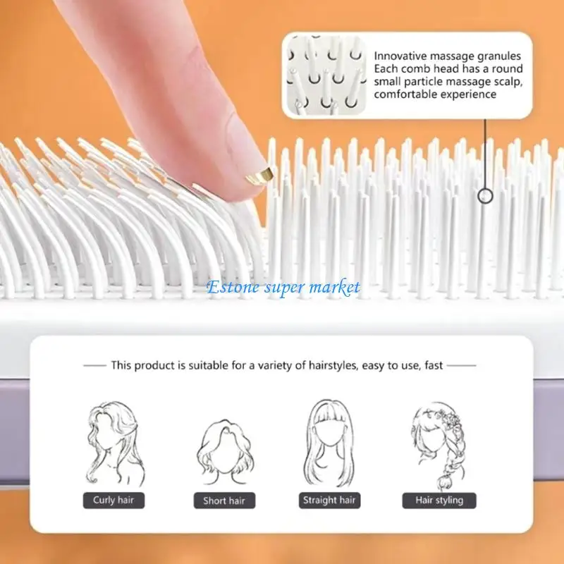 

090B Gentle Baby Hairbrush With Rotating Cleaning Mechanism For Easy Grooming