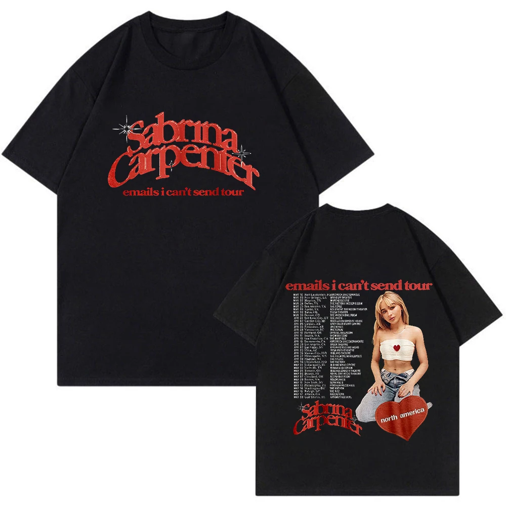 Sabrina Carpenter T-shirts Emails I Can't Send Tour Merch Women Men Fashion Casual Short Sleeve Tee