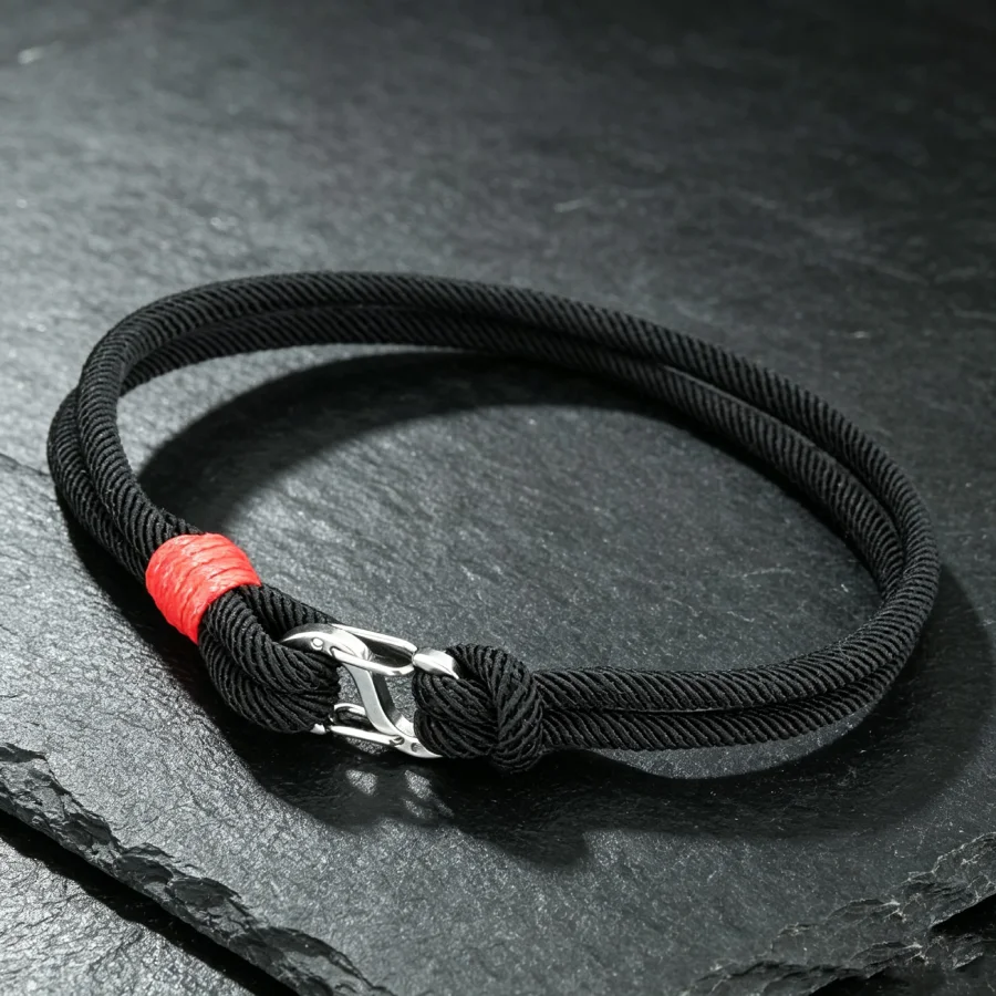 Unique Men Cord Bracelet Premium Selected 3mm Rope 7 Color Options Exquisite Stainless Steel Buckle Boyfriend Wrist Accessory