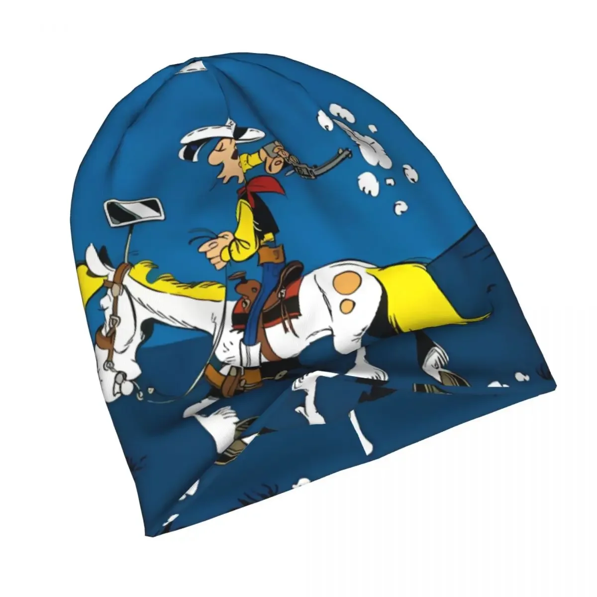 Skullies Beanies Caps LUCKY Cowboy Thin Hat Autumn Spring Bonnet Hats Men Women's Hip Hop Ski Cap image 3