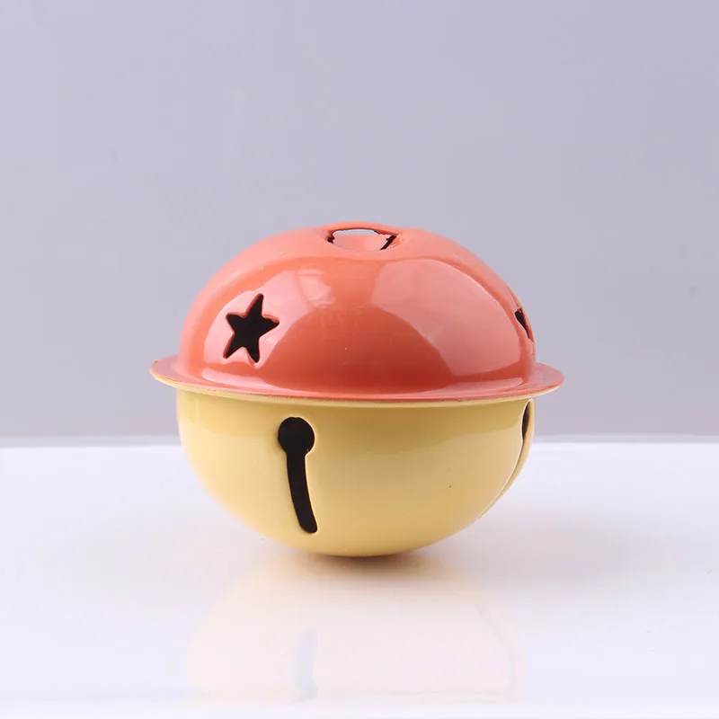 NONE 40mm Großen Hohlen Sterne Jingle Bells Anhänger Frosted Glocke für Festival Party Weihnachten Baum Decor /DIY Handwerk Pet halskette Ornament 6