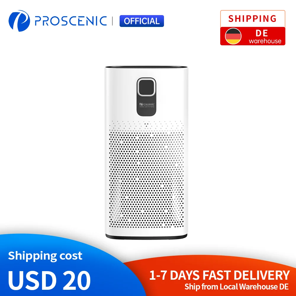 Proscenic A9 White Air Cleaner H13 True HEPA Filter Air Purifier