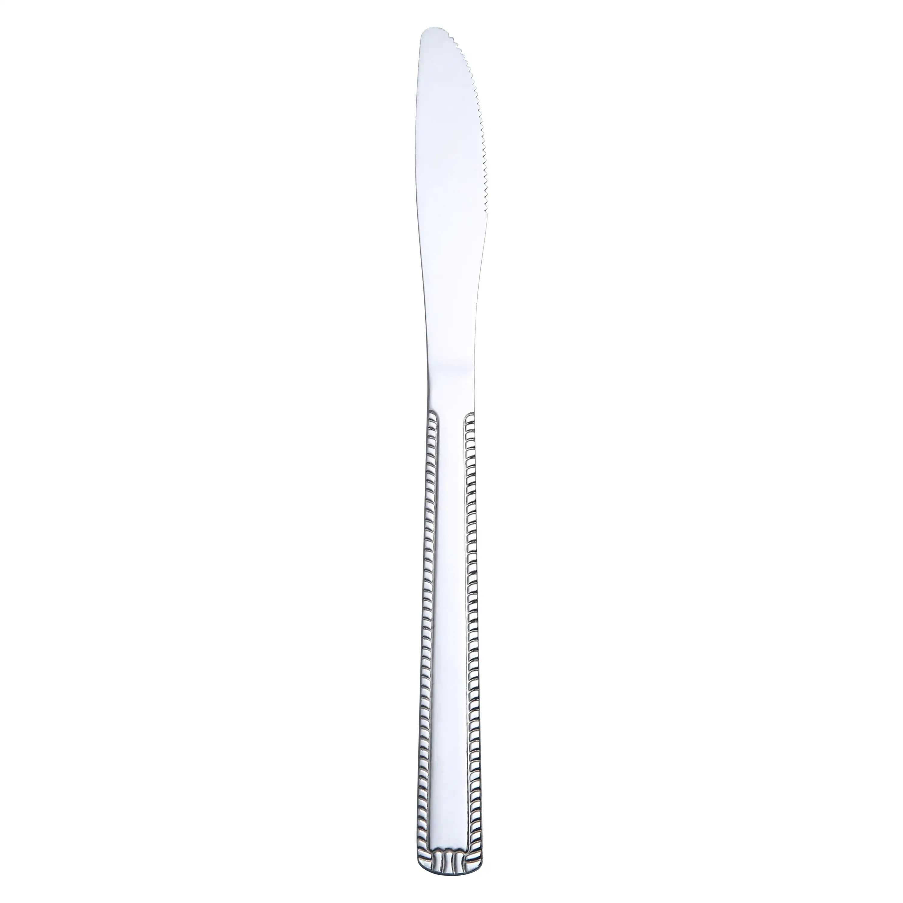Stainless Steel Adult Dinner Tableware Knife, 4-Piece Set,Silver Suitable for class reunion, family reunion, theme party and holiday celebration, birthday, anniversary and dinner Festival decoration